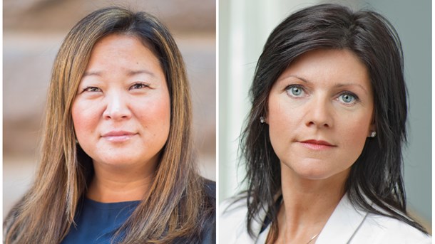 Jessica Polfjärd, arbetsmarknadspolitiskt talesperson för Moderaterna, och Eva Nordmark, ordförande för TCO.