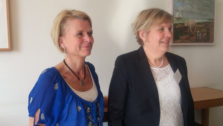 Barnminister Åsa
Regnér (S) och den nationella samordnaren för barn- och ungdomsvården Cecilia
Grefve. 