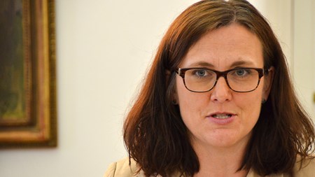 Cecilia Malmström, tilltänkt EU-kommissionär för handel, frågas ut av EU-parlamentet på måndag