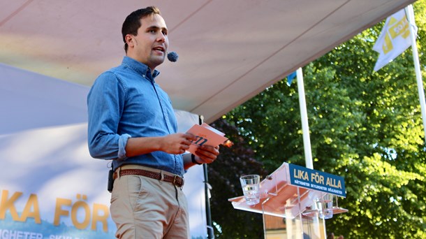 MUF-ordförande Benjamin Dousa under förra årets Almedalen.