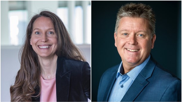 Susanna Hurtig, Vattenfall E-mobility Norden, och Rick Abrahamsson, Node Pole.