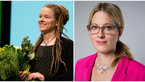 Kultur- och demokratiminister Amanda Lind (MP) och hennes statssekreterare Helene Öberg.