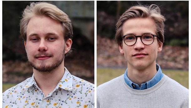 Frans Saurell och Oskar Månsson är båda ledamöter för Rikskommittén moderat skolungdom.