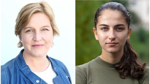 Liberalernas europaparlamentariker Karin Karlsbro och förbundsordförande för Luf Romina Pourmokhtari. 