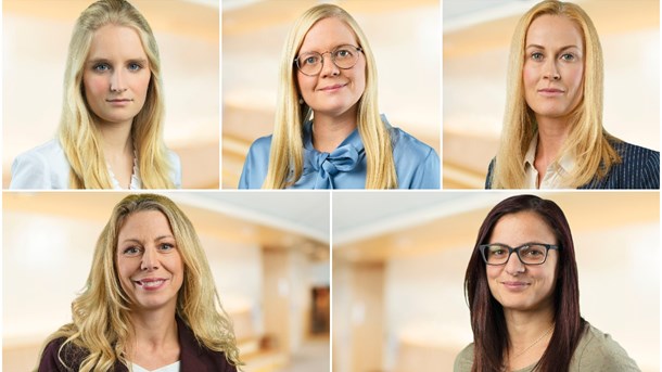 Ebba Hermansson, Julia Kronlid, Katja Nyberg, Linda Lindberg och Sara Gille.