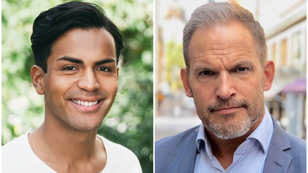 Philip Botström, ordförande för SSU och Daniel Färm, chef för Tankesmedjan tiden.