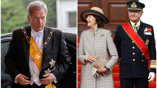 Finlands president Sauli Niinisto och Sveriges drottning Silvia och kung Carl XVI Gustaf.