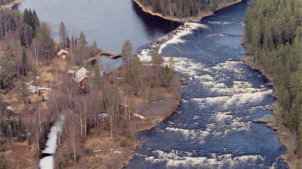 Långforsens kraftstation i älven Långan, Krokoms kommun.