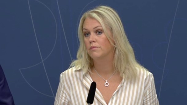 Pressträff med socialminister Lena Hallengren