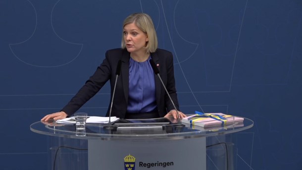 Pressträff med finansminister Magdalena Andersson (24 april)