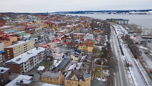 Östersund från ovan. 