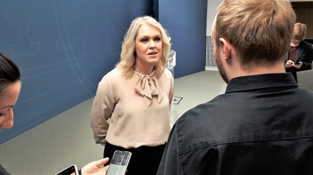 Pressträff med socialminister Lena Hallengren