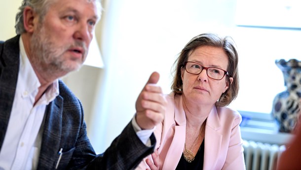 Minister Peter Eriksson (MP) och Sidas gd Carin Jämtin.