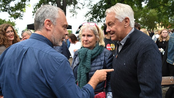 Tidigare L-partiledarna Jan Björklund och Bengt Westerberg i Almedalen 2018.