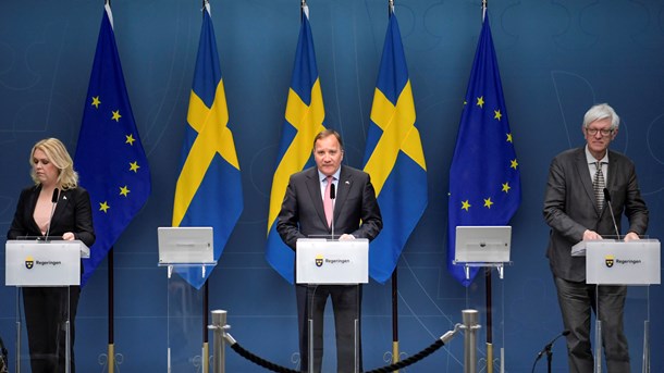 Pressträff med Stefan Löfven, Lena Hallengren och Folkhälsomyndigheten