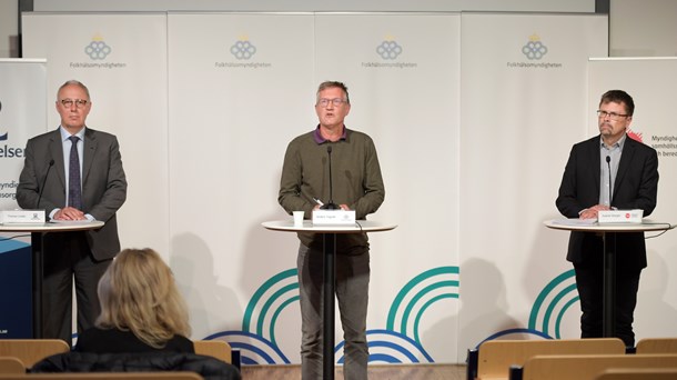 Folkhälsomyndighetens pressträff om pandemiläget (27 oktober)