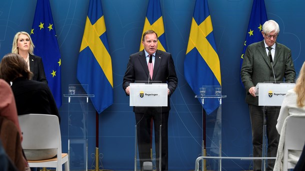 Pressträff med Stefan Löfven, Lena Hallengren och Folkhälsomyndigheten