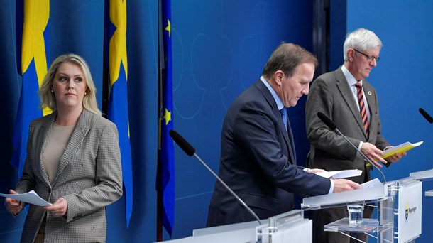 Pressträff med Stefan Löfven, Lena Hallengren och Folkhälsomyndigheten