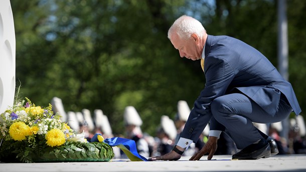 Ordförande för Sveriges Veteranförbund, Sverker Göranson, vid veterandagen 2017.