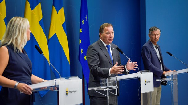 Pressträff med Stefan Löfven, Lena Hallengren och Folkhälsomyndigheten