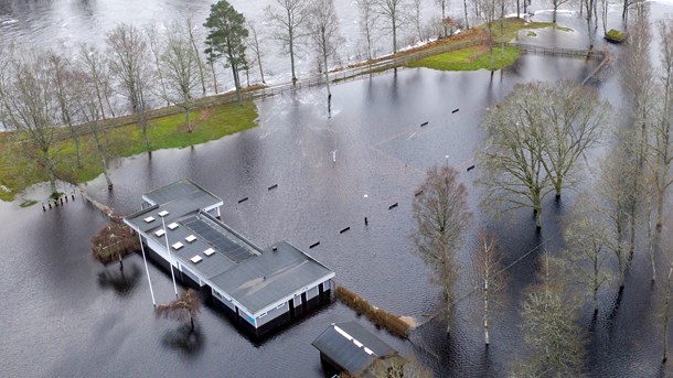 Lagan svämmade över på flera håll i februari i år och SMHI utfärdade då klass 3-varning för extrema flöden längs både Nissan och Lagan. 