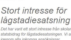 Skolverket oförstående inför regeringens prognos om lågstadiesatsningar