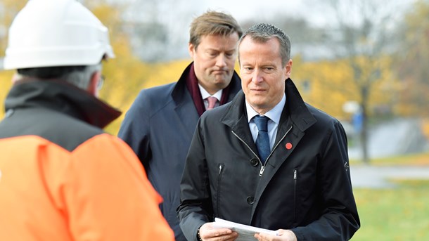 Energiminister Anders Ygeman (S) vid pressträffen om effektbristen i Stockholm.