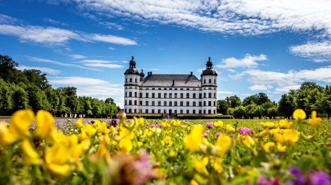 Skoklosters slott, Skokloster i Håbo kommun, som tillhör avvecklade fideikommiss i Sverige.