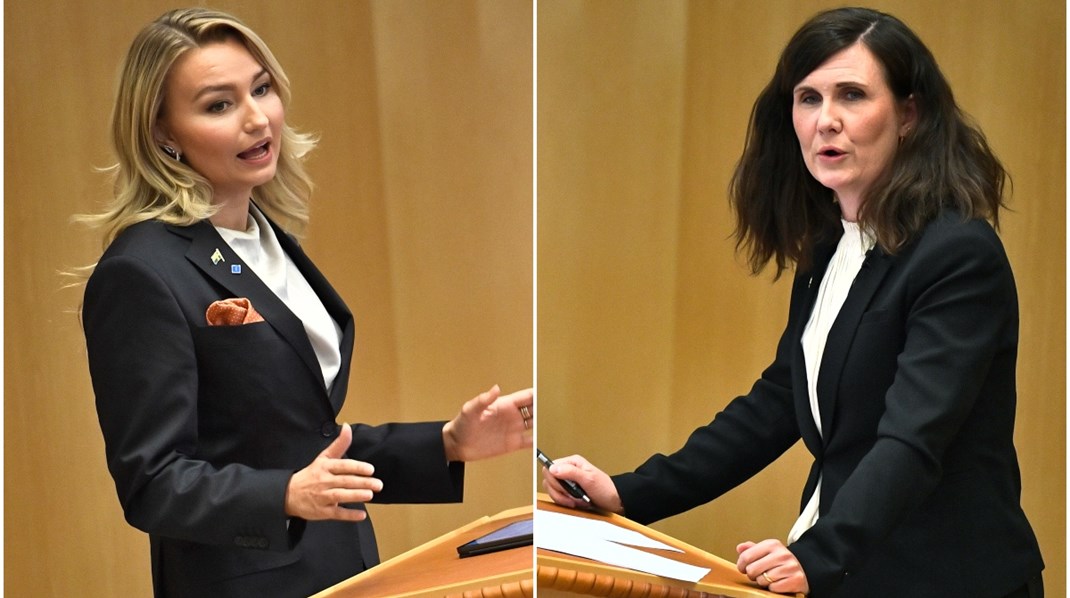 Ebba Busch (KD) och Märta Stenevi (MP). Förra veckans partiledardebatt gav en sur eftersmak. Stenevi sa upprepade gånger ”blåbruna” om Moderater och Kristdemokrater och jag tycker att en ursäkt vore på sin plats, skriver debattören.