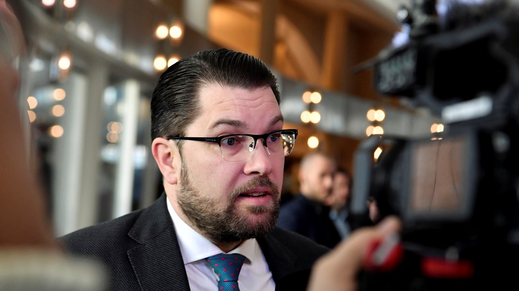 ”Det är klart att man måste kunna dela makt, det vill säga att jag har vissa befogenheter som jag sedan delegerar till andra,” säger Jimmie Åkesson.  