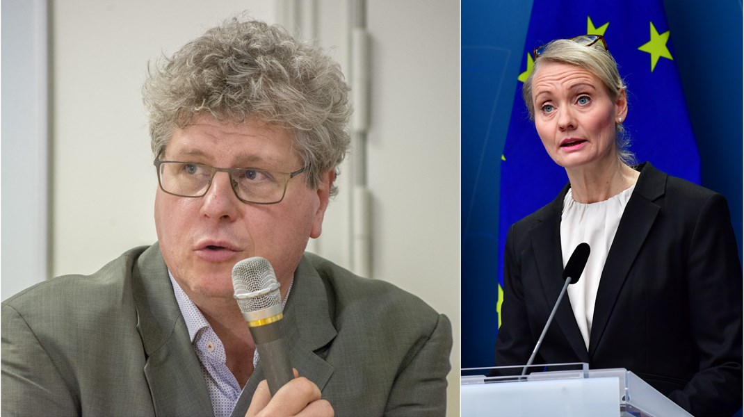 Vetenskapsskribenten Henrik Brändén och Folkhälsomyndighetens generaldirektör Karin Tegmark Wisell.