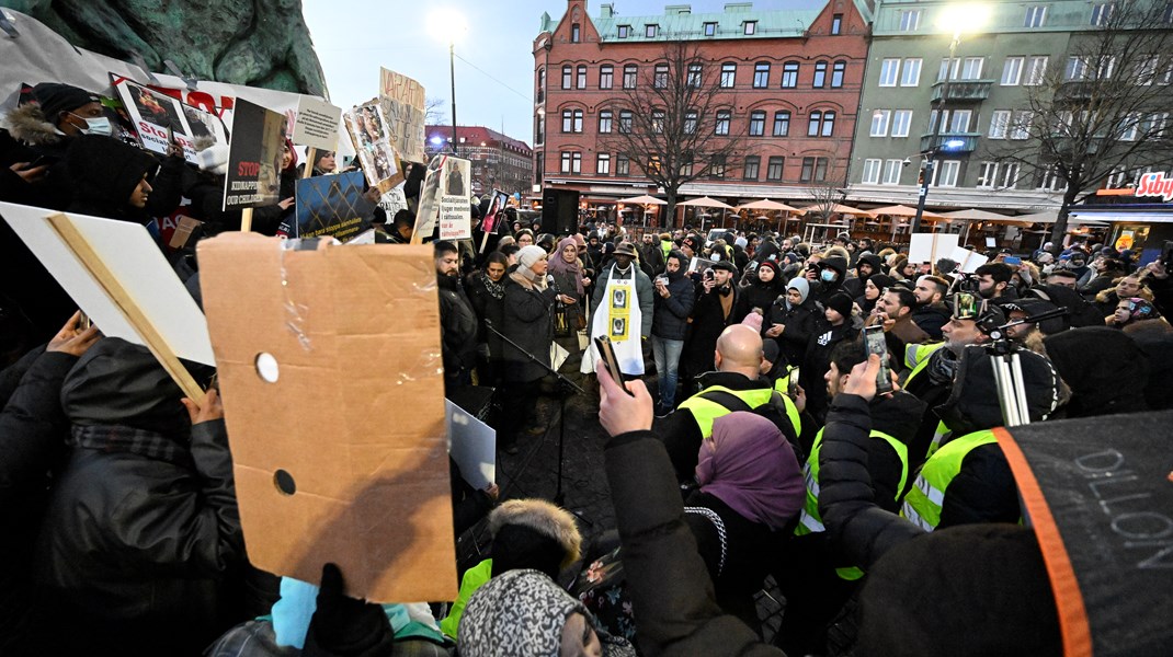 Demonstration mot socialtjänsten. 