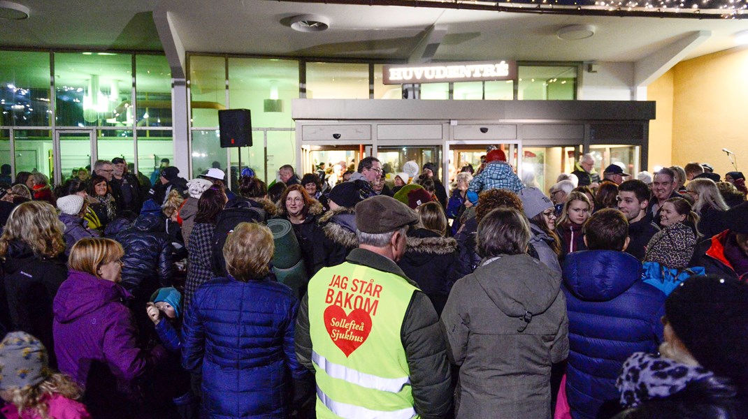 Protesterna mot nedläggningen av BB i Sollefteå inleddes 2017.