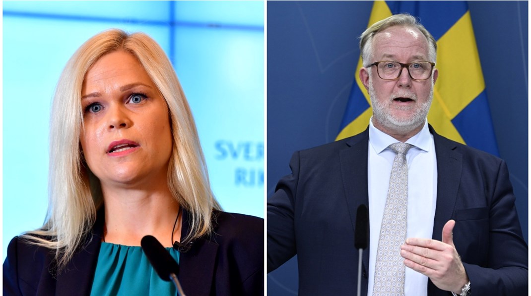 L-ledaren Johan Pehrson delar på arbetsmarknadsdepartementet tillsammans med Paulina Brandberg (L). 