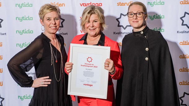  Anna Eriksson, gruppchef, Ulrika Haglund, verksamhetschef och Elin Kallström, vice regionchef Vardaga region Norr.