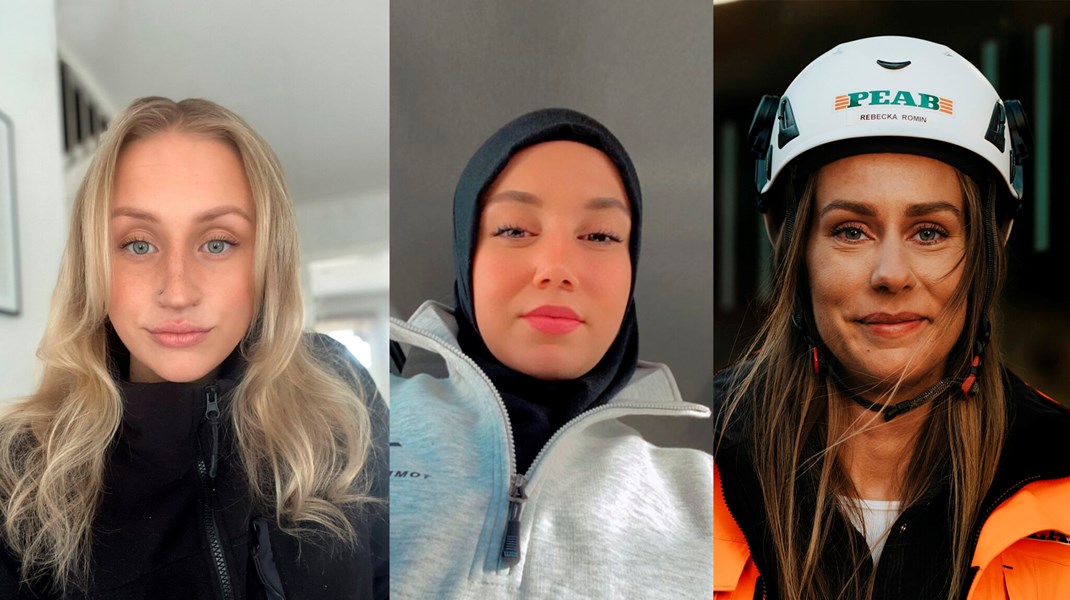 Finalisterna Beatrice Andersson, Mariam Mohammedamin och Rebecka Romin.