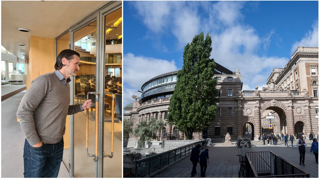 Nu får Martin Melin nöja sig med att bevaka händelserna i kammaren utifrån. Sedan sista april är hans uppdrag slut för den här gången.