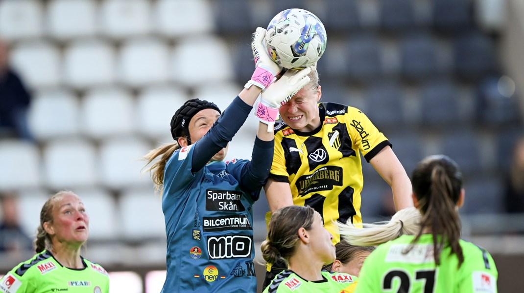 Bilden är från en match mellan BK Häcken FF och Kristianstad DFF tidigare i juni.