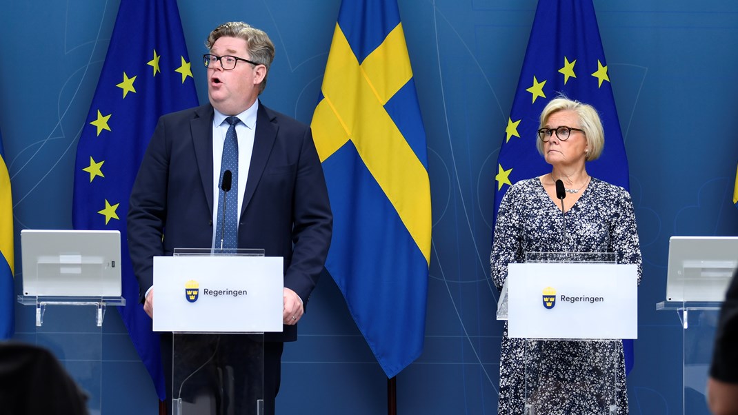 Justitieminister Gunnar Strömmer (M) och utredaren Petra Lundh, riksåklagare, presenterade Tidöpartiernas reform av straffrätten tidigare i sommar.