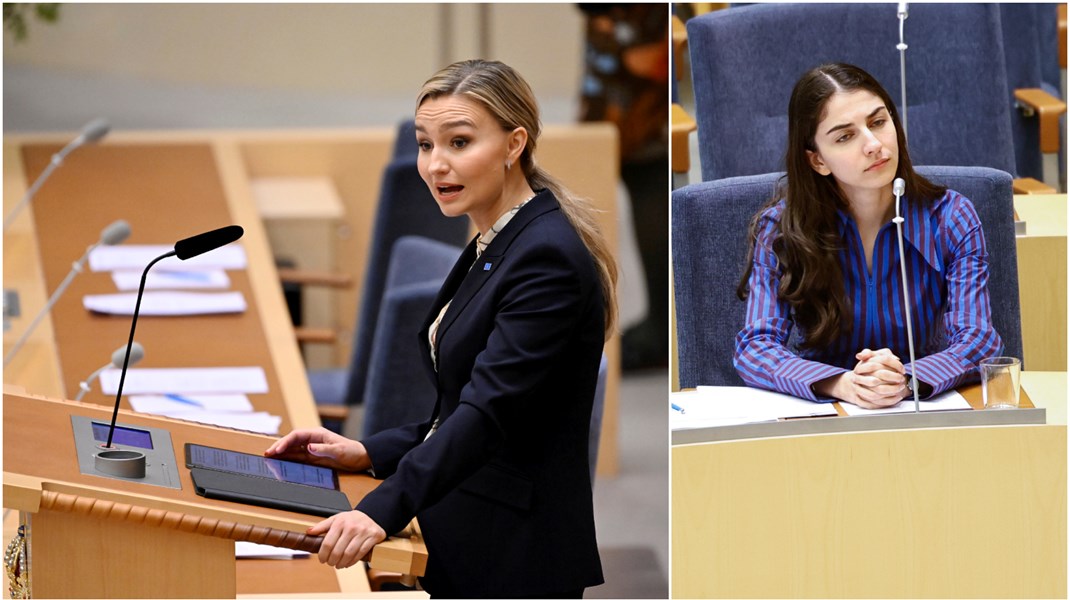 Romina Pourmokhtari och Ebba Busch är efterfrågade i riksdagen. De toppar listan över ministrarna som är flitigast i riksdagens talarstol.