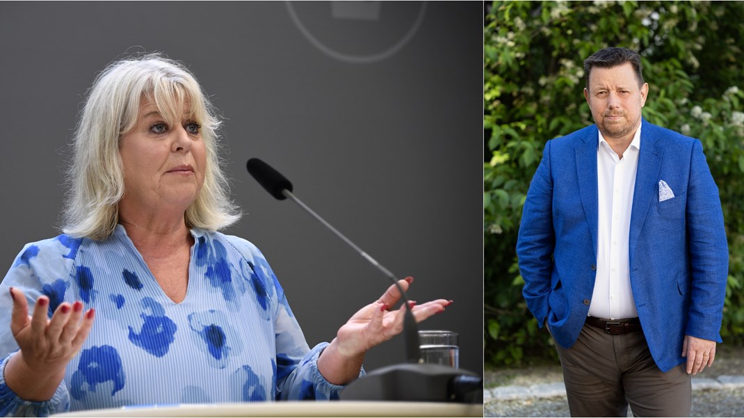 En mörk tid väntar den personliga assistansen – om inte regeringen backar, skriver Hans Dahlgren (t.h). Till vänster socialtjänstminister Camilla Waltersson Grönwall. 