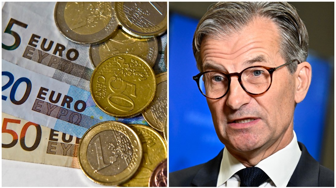 Erik Thedéen vill inte ta ställning i frågan om euro vs. krona. ”Det är ju regering och riksdag som sätter vår valutakursregim så det lämnar jag till dem.”, säger han. 