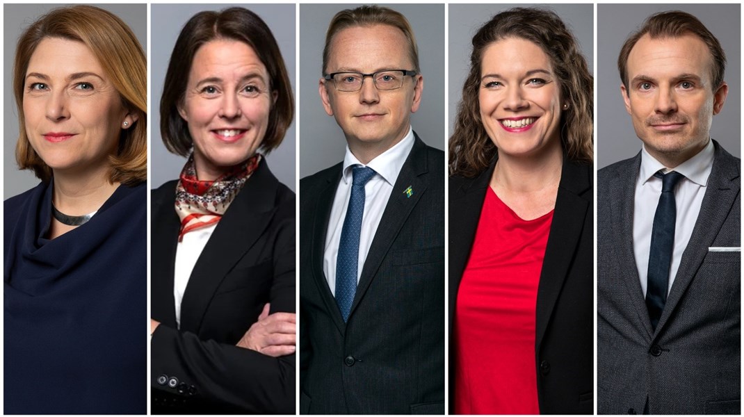 På bilden från vänster: Karin Wallensteen, Emma Lennartsson, Fredrik Olovsson, Paula Carvalho Olovsson och Tobias Lundin Gerdås.