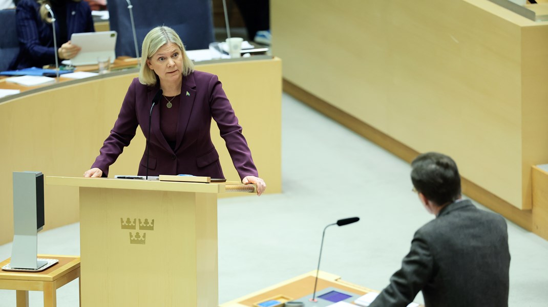 Socialdemokraternas partiledare Magdalena Andersson och statsminister Ulf Kristersson (M) rök ihop under onsdagens debatt – men inte om en EU-fråga. 