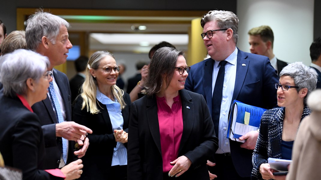 Migrationsminister Maria Malmer Stenergard (M) och justitieminister Gunnar Strömmer (M) är två av de ministrar som passerar revy i ministerrådet i Bryssel i veckan. 