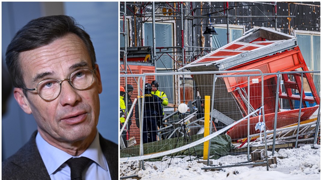 Ulf Kristersson säger i en kommentar att angående den dödsolycka som skedde under måndagen att de rättsliga och säkerhetsrelaterade utredningarna nu måste får ha sin gång. Arbetsmiljöverket har redan sen tidigare konstaterat att tuffare regler behövs för arbetsmiljöarbetet på byggarbetsplatser. Med de nya reglerna träder i kraft först 2025. 