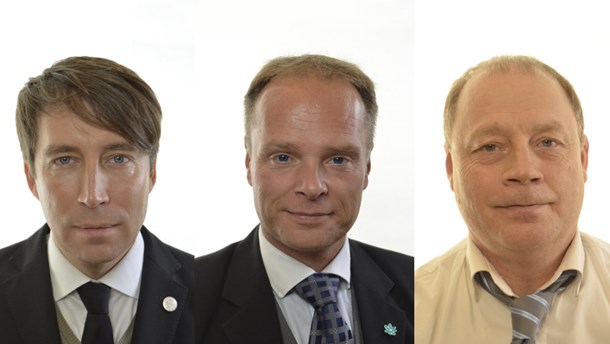 Richard Jomshof (SD), Stefan Jakobsson (SD) och Robert Stenkvist (SD).