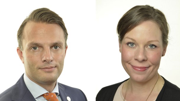 Erik Andersson (M) och Maria Malmer Stenergard (M).