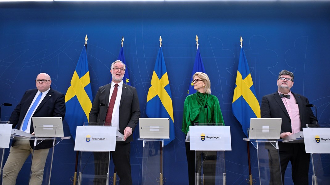 Reformen presenterades av Magnus Persson (SD), Johan Pehrson (L), Elisabeth Svantesson (M) och Magnus Jacobsson (KD).