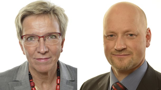 Kerstin Lundgren, utrikespolitisk talesperson och Daniel Bäckström, försvarspolitisk talesperson, Centerpartiet.